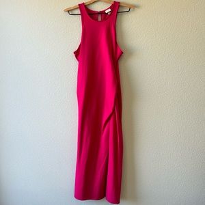 A New Day Maxi Dress rouged side slit Dress Medium NWT